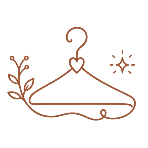 Family photo on a hanger with floral and sun illustrations in Woodlands TX.